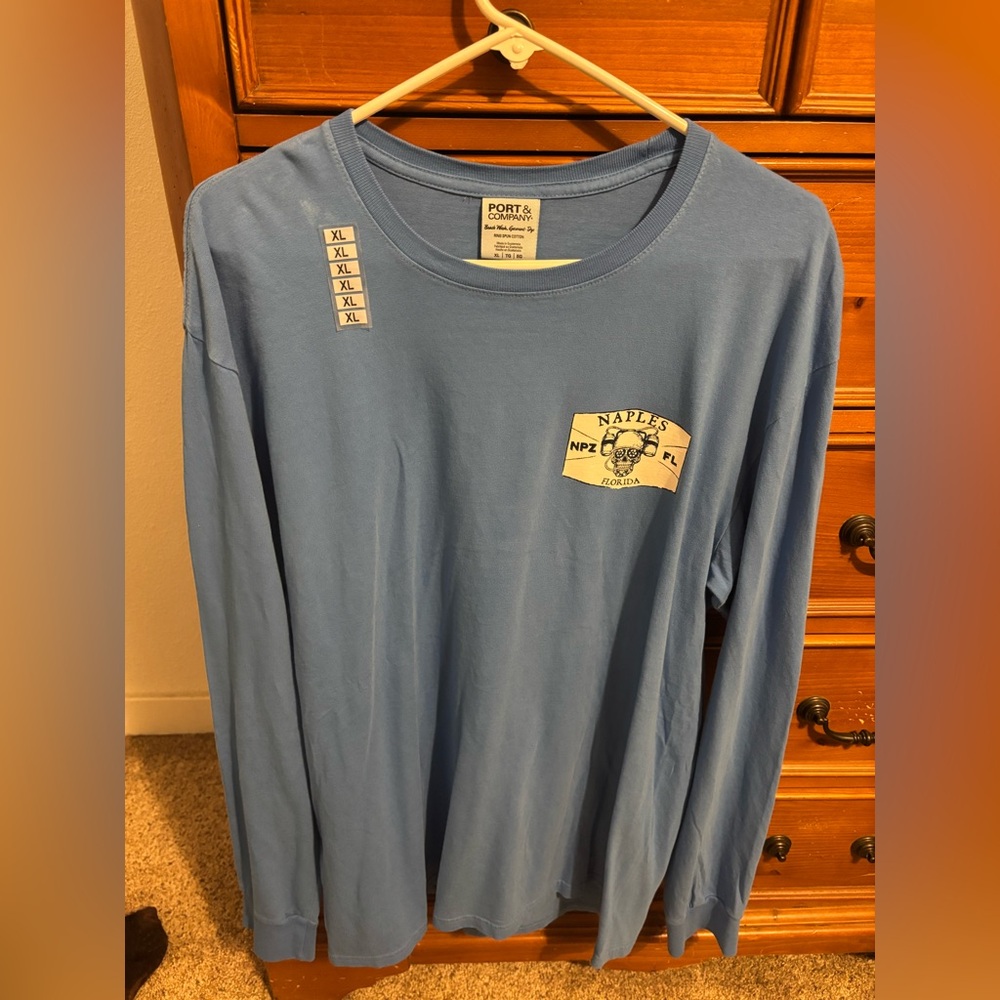 Port and Company Light Blue Long Sleeve Tee